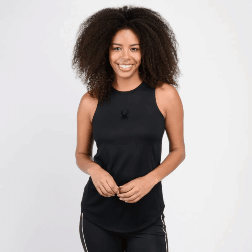 Polo Sin Mangas Entrenamiento Spyder Freestyle Negro Mujer