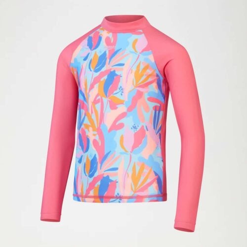 Traje de baño Niña Speedo Ptd Rash Top Manga Larga Rosado