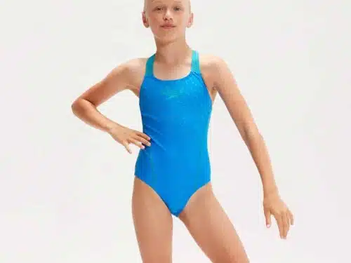 Traje Baño Natación Niña Speedo Eco EnduraFlex Medley Azul