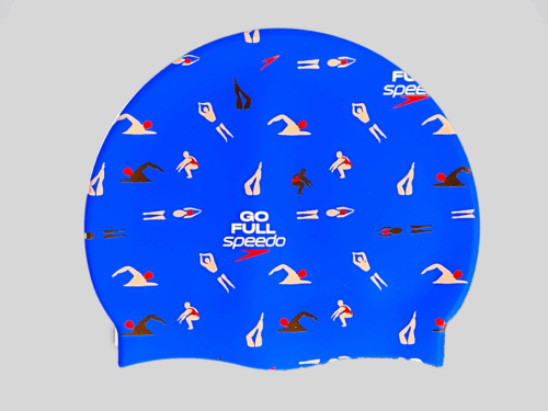 Gorro Natación Speedo Slogan Printed Adulto Azul